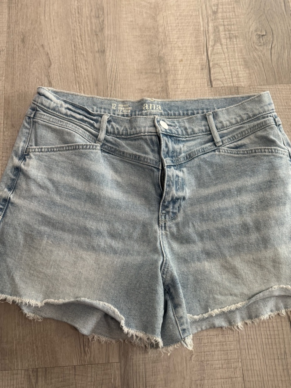 a.n.a Light Blue Faded Denim Cutoff Shorts